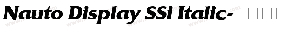 Nauto Display SSi Italic字体转换
